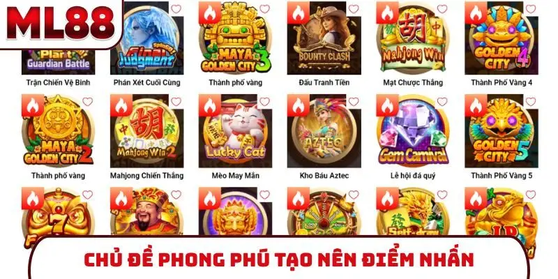 Chủ đề phong phú tạo nên điểm nhấn
