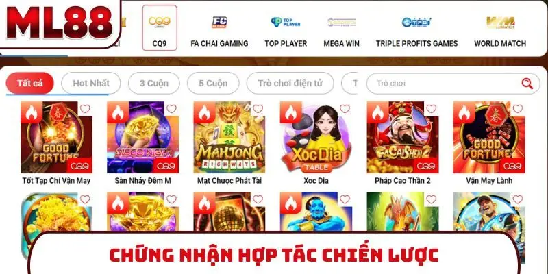 Chứng nhận hợp tác chiến lược