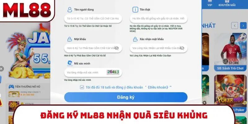 Đăng ký ML88 nhận quà siêu khủng