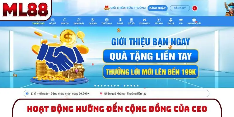 Hoạt động hướng đến cộng đồng của CEO